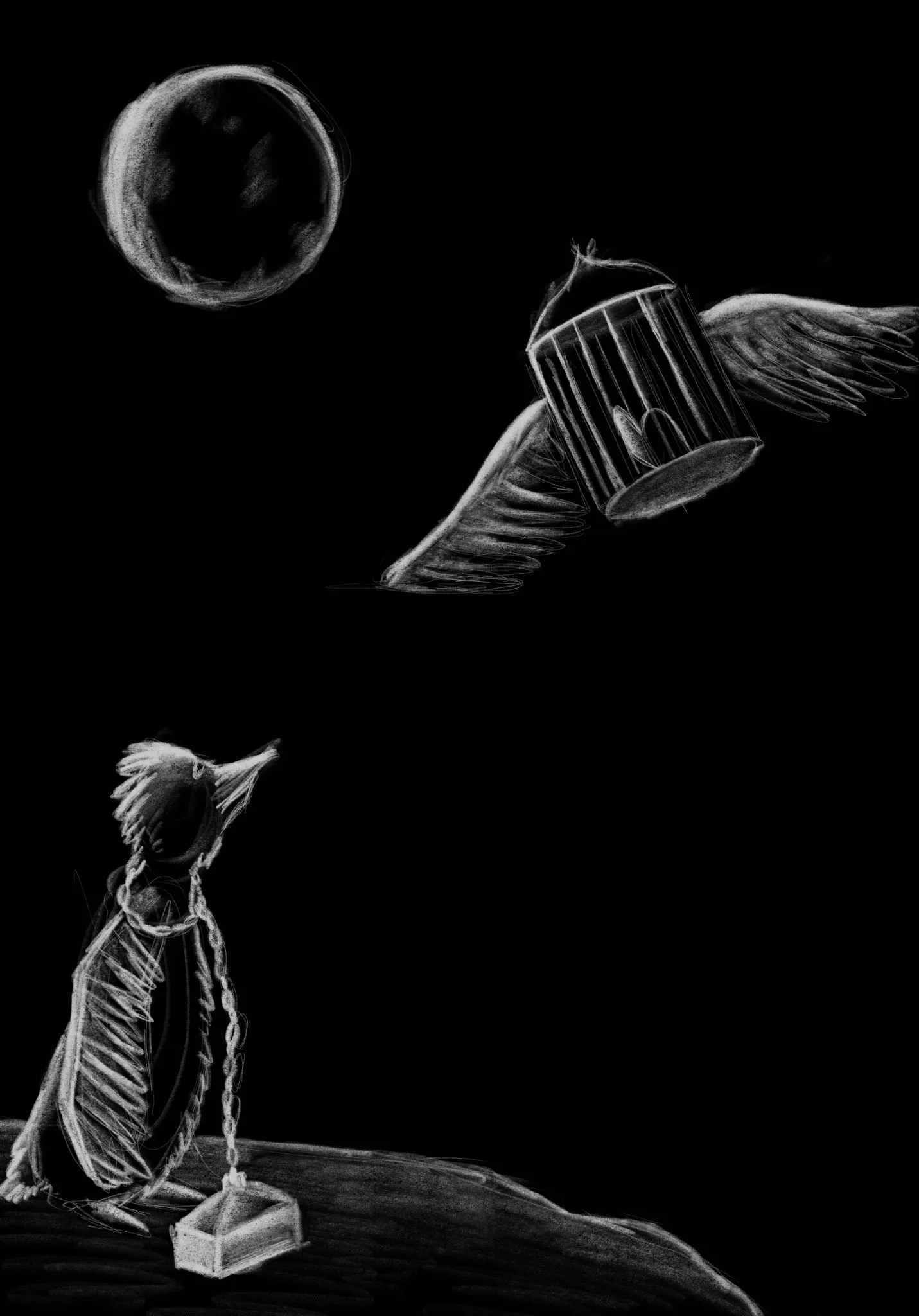 Caged Bird — Procreate, 2022