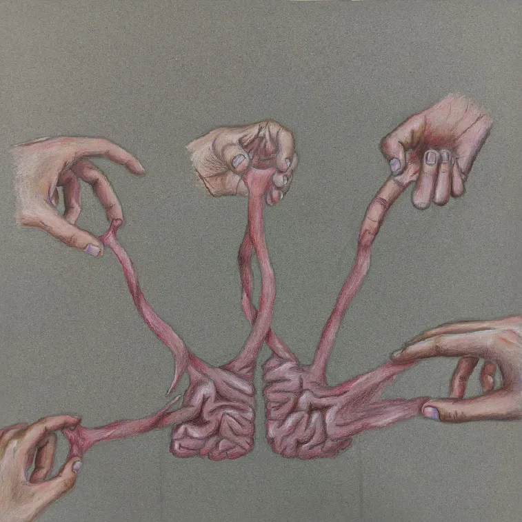 Indecisive — colored pencil, 2019